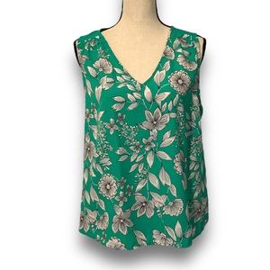 a.n.a green floral top